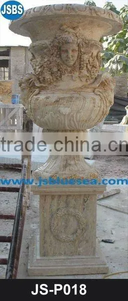 Hand Carved Marble Planter JS-P003Y
