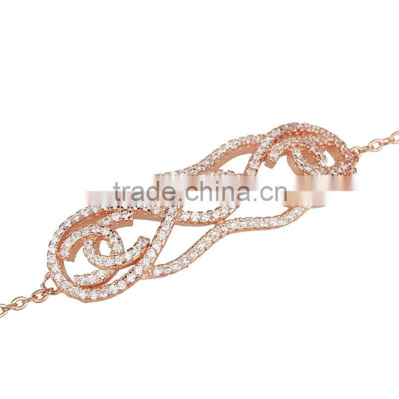 CYW Fashion sterling silver jewelry gold bracelet for alibaba wholesale lot