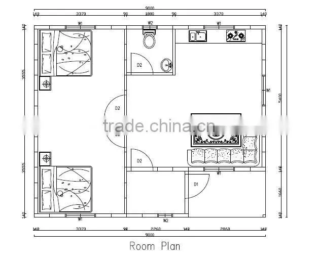 China Modern Metal building prefarciated materials house /metal building made in China
