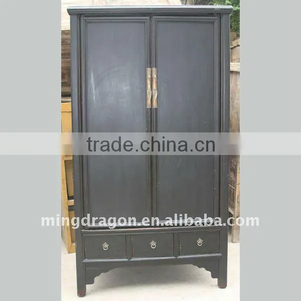chinese antique wooden Blue two door three drawer noodle cabinet