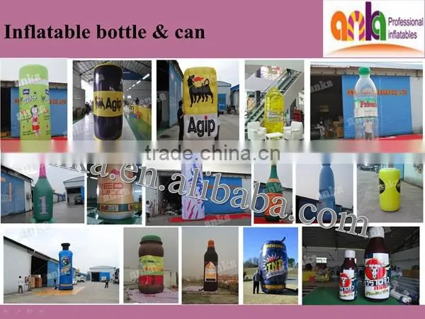 2014 new arrival giant inflatable beer bottle model for advertsiment