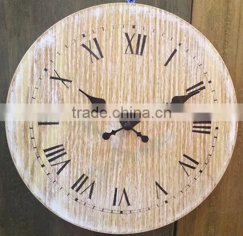 Antique wood smart wall clock