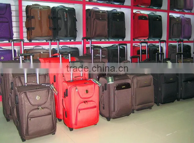 Baigou Town new design four pieces set colorful top and side handle set suitcase