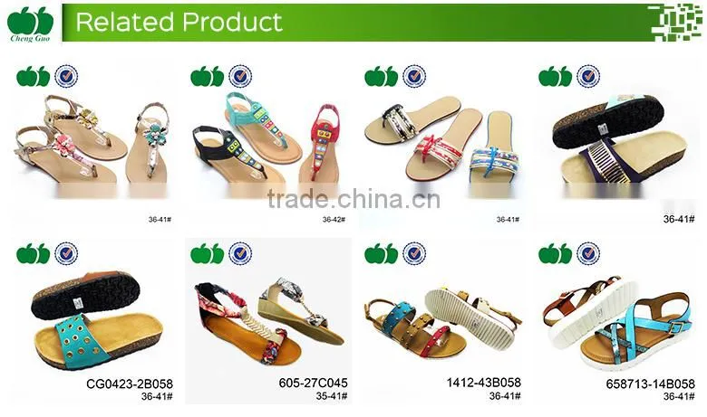 Wholesale flat sandal unique soft stylish jewel sandals