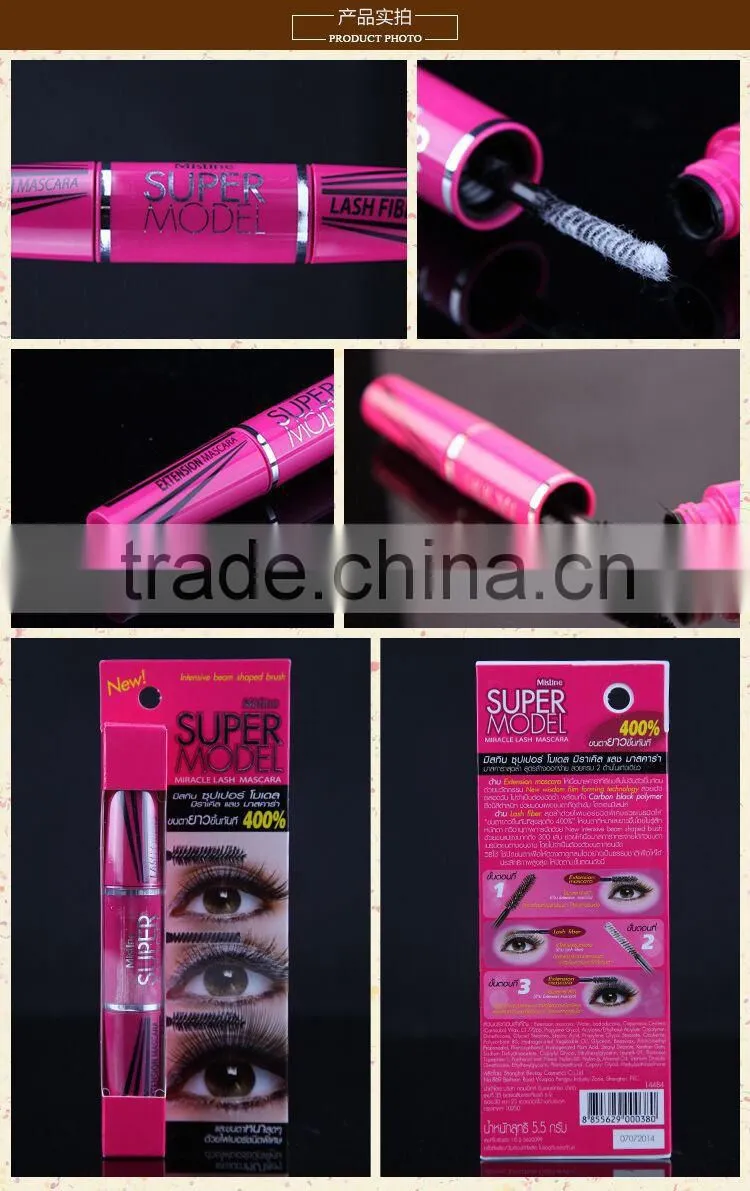 4D Double Slider Eyelash Extension Mascara Lengthening Waterproof Fiber Lashes Mascara