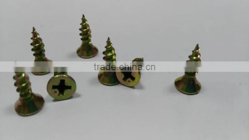 Flat head steel 14mm length small selft tapping collated drywall screw