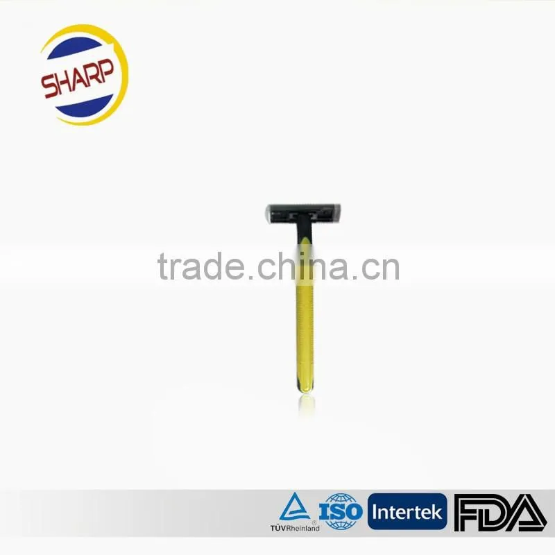 Competitive price shaving razor with double edge razor blades