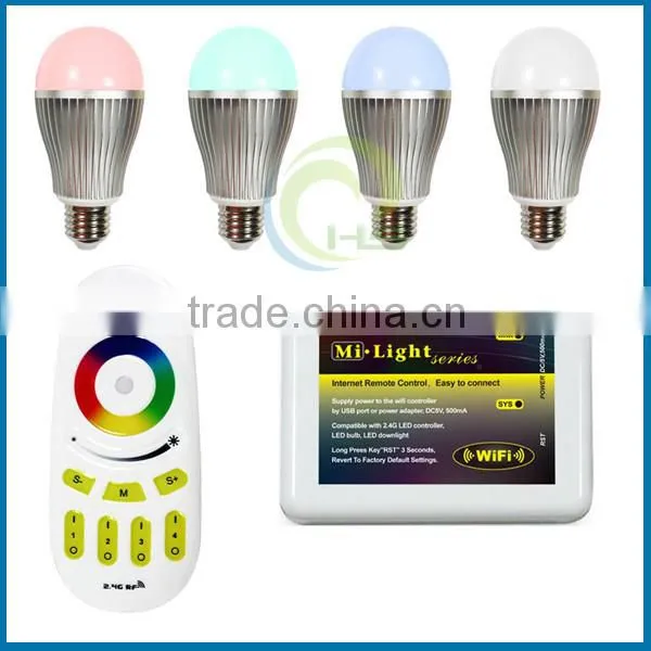 AC86-265v wireless remote control aluminum housing&heat sink,round RGBW led panel light