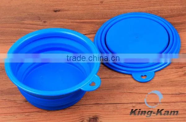 Travel silicone dog bowl feeder with different colors
