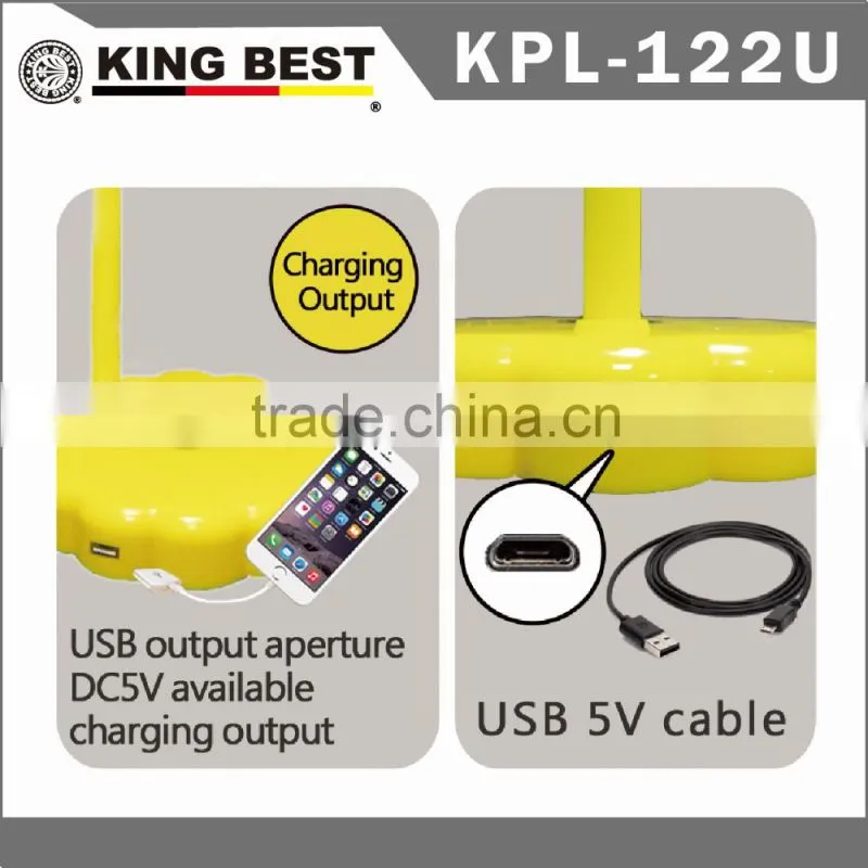 KING BEST Multifunction Rechargeable Desk Reading Lamp 180 Degree Rotation Emergency Light