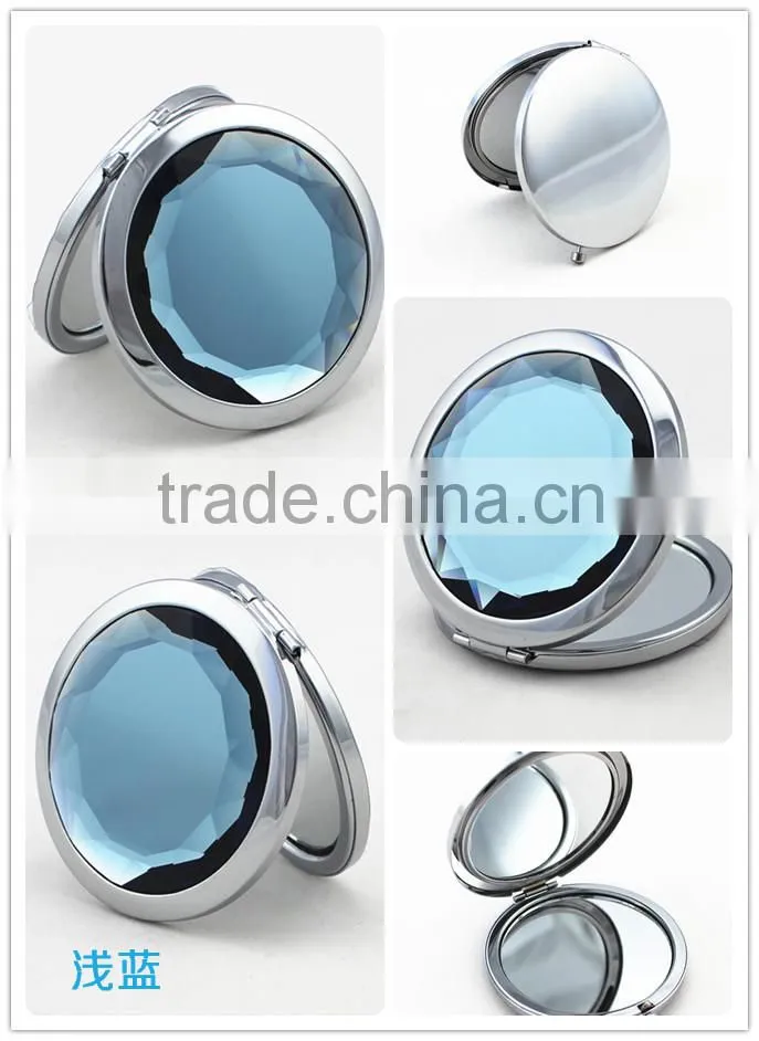 Small round metal mirror made in china mirror factory you can add your own logo