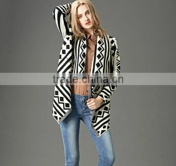 woman wear with high quality knits wool cardigans