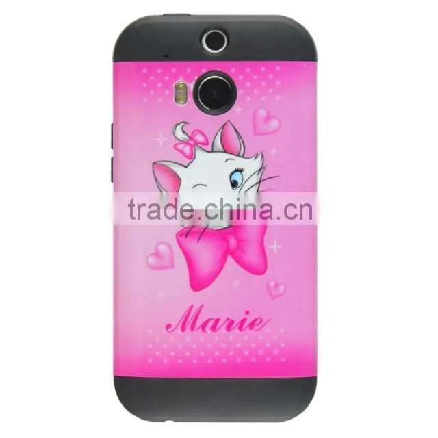 New print hybrid phone Case for HTC one M8