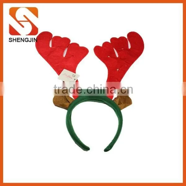 Wholesale flashing christmas funny headband reindeer antlers decoration hairband