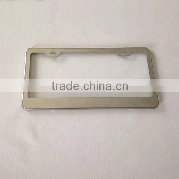 Wholesale USA standard stainless steel matt black blank car license plate frame,number plate frame