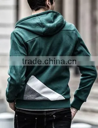 2015 Men stitching bark Zipper Cotton&Polyester basketball hoodie