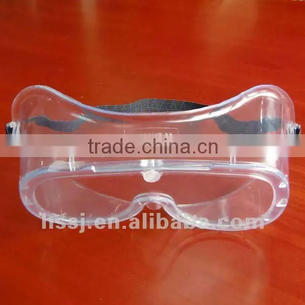 EN 166 standard safety goggles for eye protection PVC safety goggles 4 indirect vents safety goggles