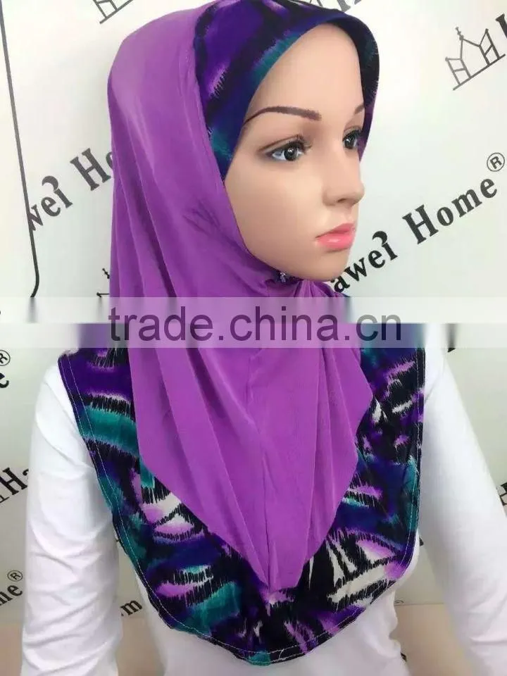 H278 new style one piece hijab,print hijab