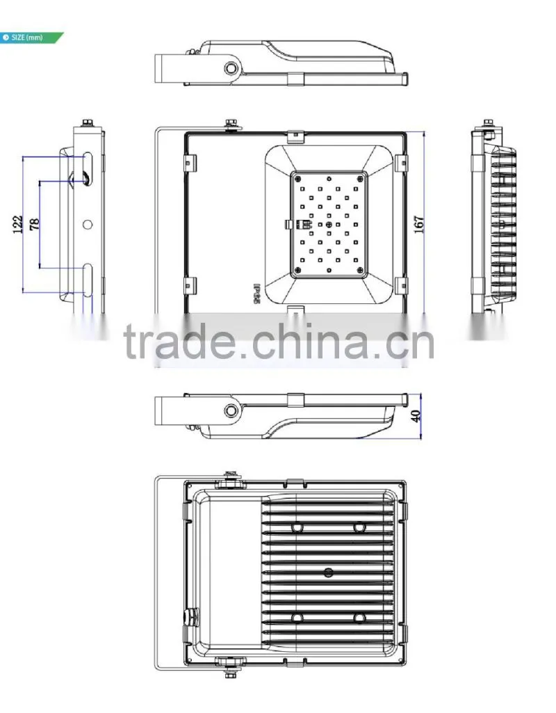 Promotional Price Meanwell Driver Free Lighting Design Shenzhen Factory 2016 CE Rohs Approved 30W LED Floodlight