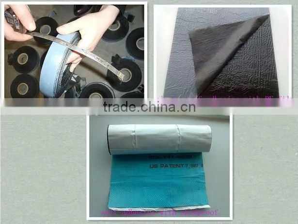 Self-adhesive polyester reinforced bitumen felt