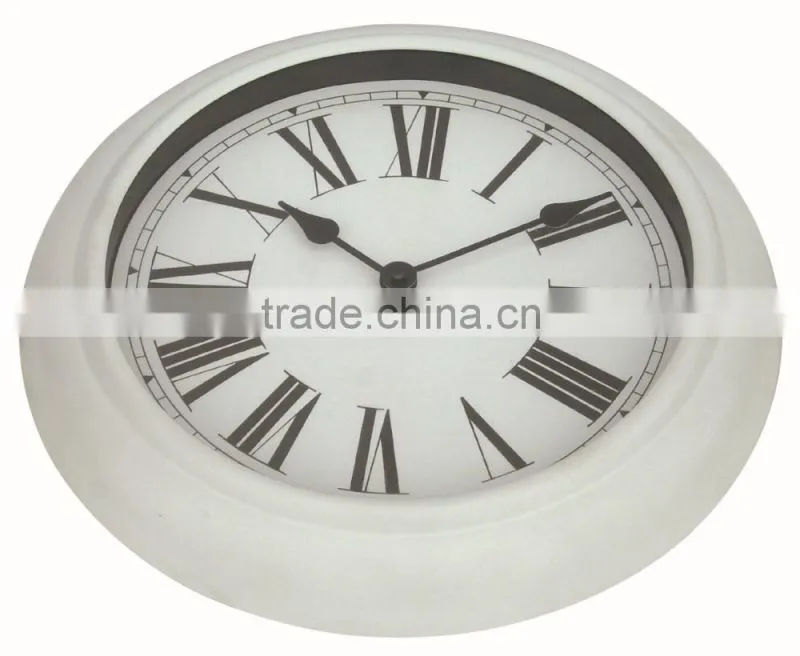 Retro round shaped metal mounted wall clock