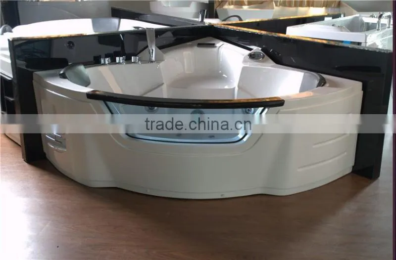 China bathtub manufacturer spa mini freestanding whirlpool, bath for two, bath and shower