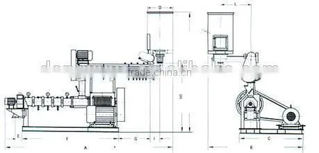 Automatic fish food pellet making machine
