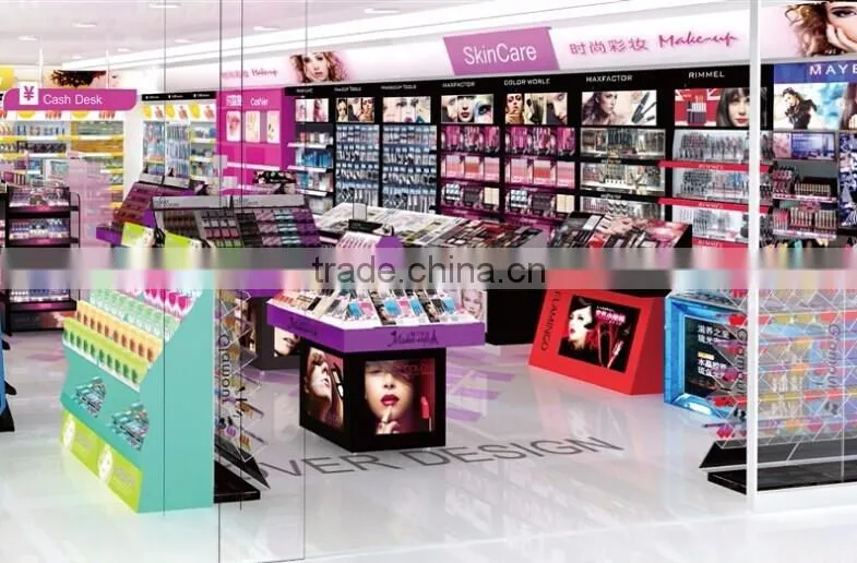 Cosmetic perfume, make Up Product Mdf Display Counter