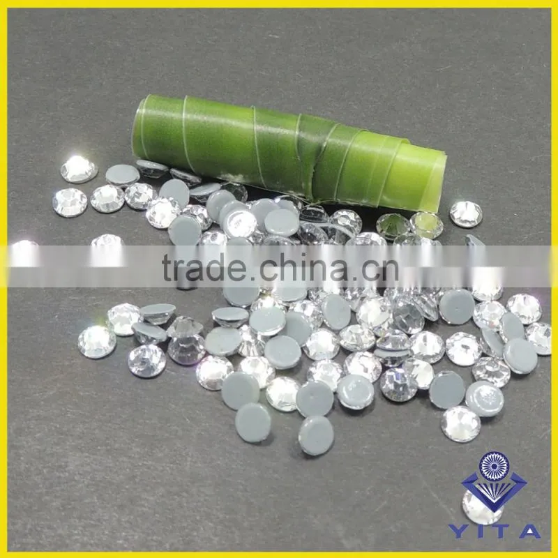 Hight quality SS30 SS34 White glass crystal hotfix flat back rhinestone made in China