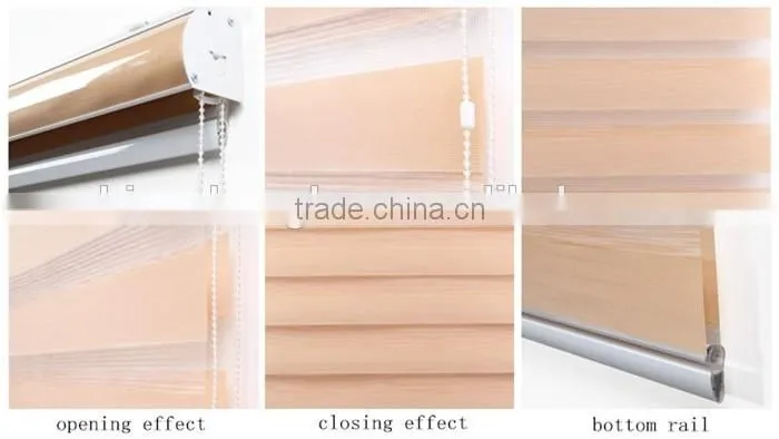 Durable venetian blind cord jacquard zebra rolling shutters