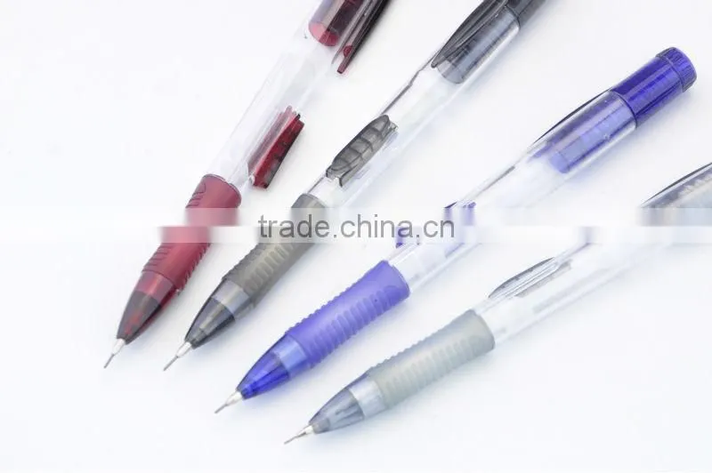 side-click mechanical pencil, pencil with grip