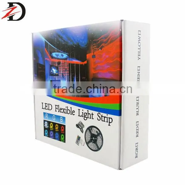 Unit Pack Color Box RGB 5050 SMD LED Strip Full Kit with Remote Control and Power