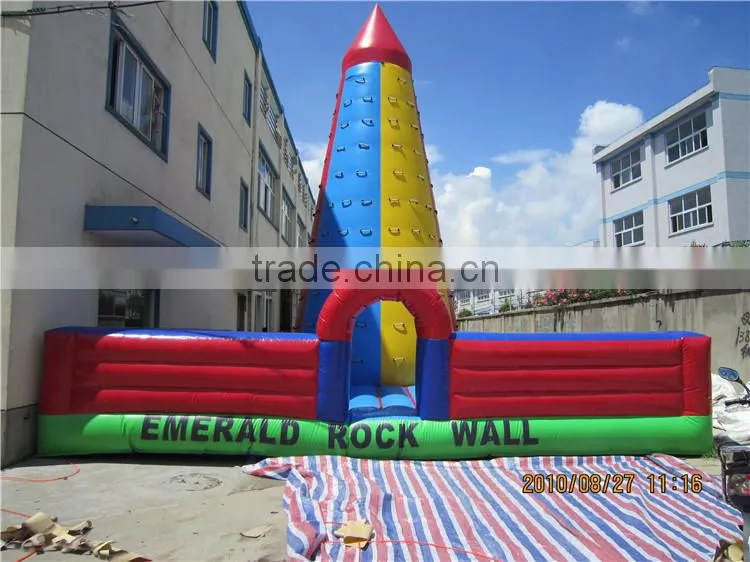 inflatable rock climbing wall with factory price