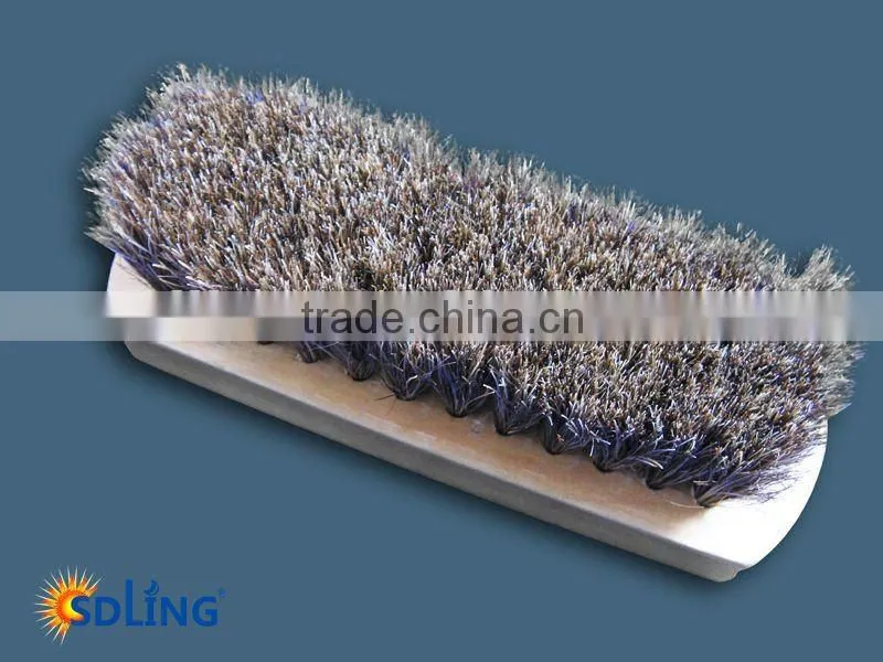 Horse hair wooden handle shoe brush