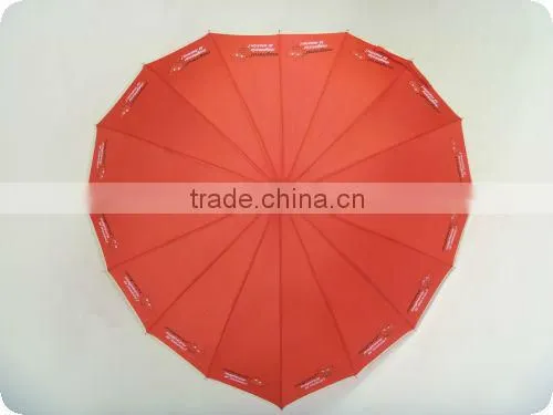 2013 first-class love heart shape special umbrellas for promotion