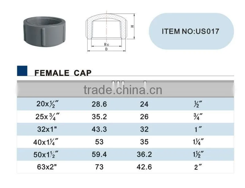 Factory price logo custom era pvc fitting