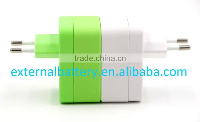 EU dual USB with led wall charger home charger with UL CE ROHS SAA approved