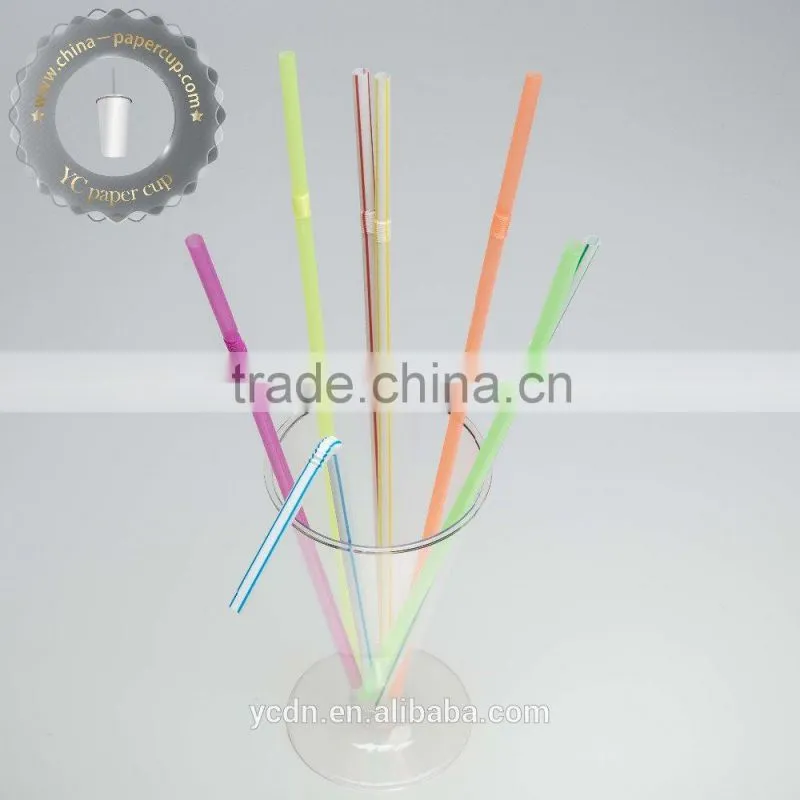 flexible disposable plastic straw