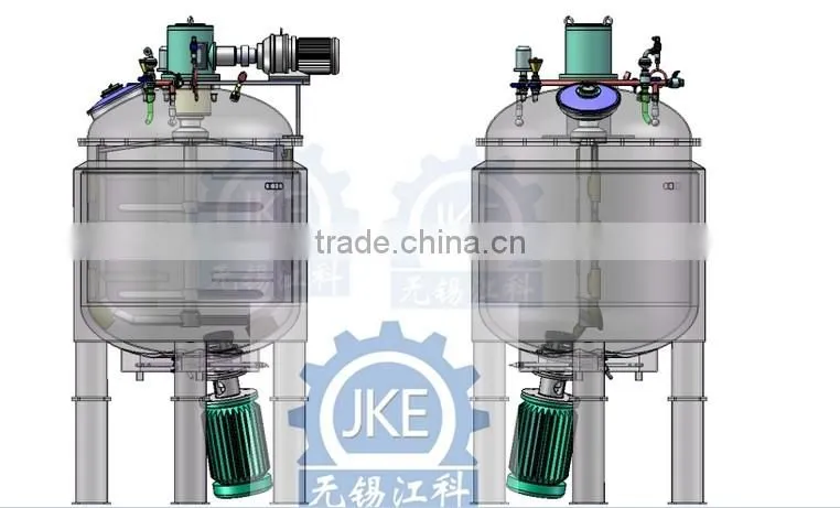 Stainless steel electric heating emulsifying tank with homogeneous mixer
