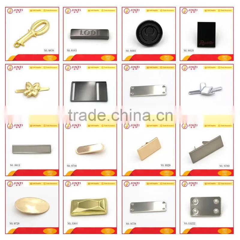 Shiny gold color engraved letters zipper puller