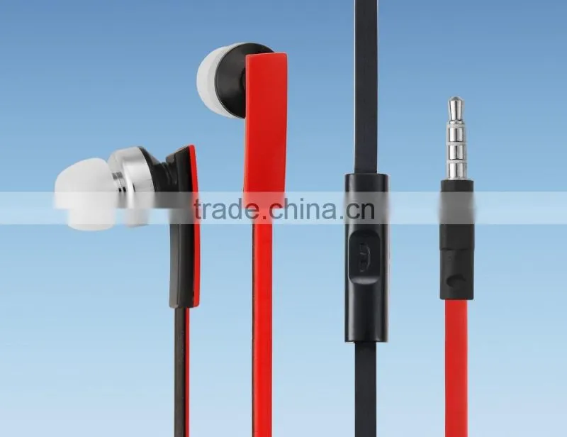 Super Bass flat cable earphone for gionee, glowing earphones for mobile phone