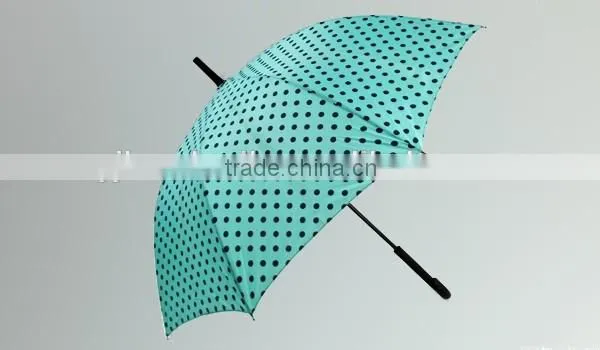 Ladies Long Umbrella with Polka Dots Printing