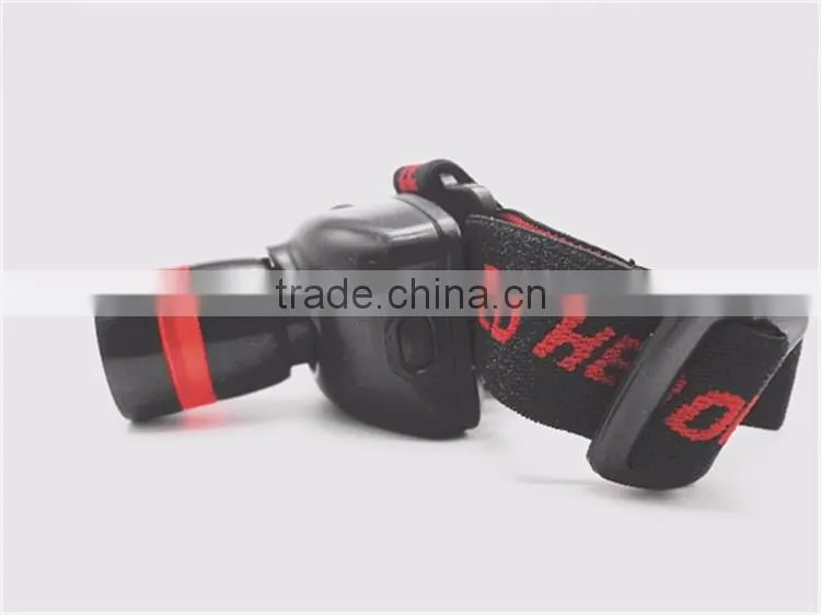 3W headlamps adjustable camping light plastic aluminum LED head light 3AAA battery