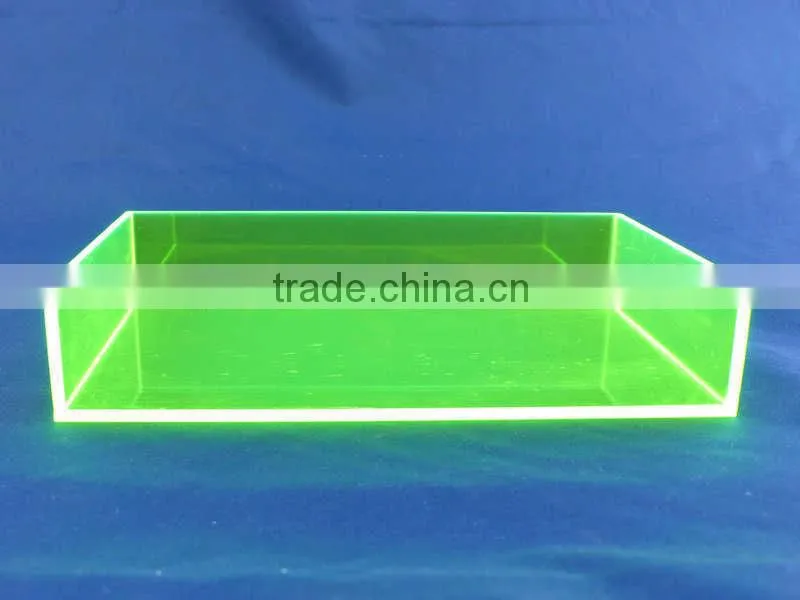 Green acrylic document tray