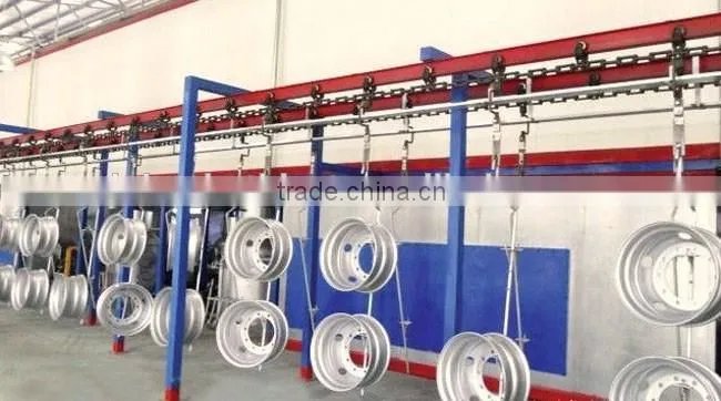 Overhead monorail shot blasting machines