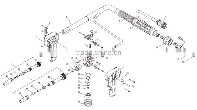 high quality North push pull MIG welding torch QTLB-24D for sale