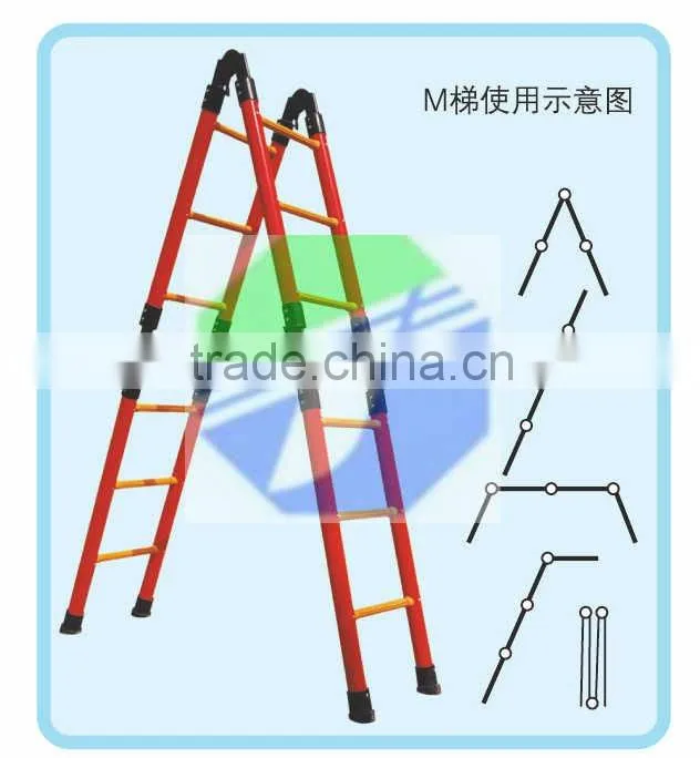 Super light round pipe M-type ladder