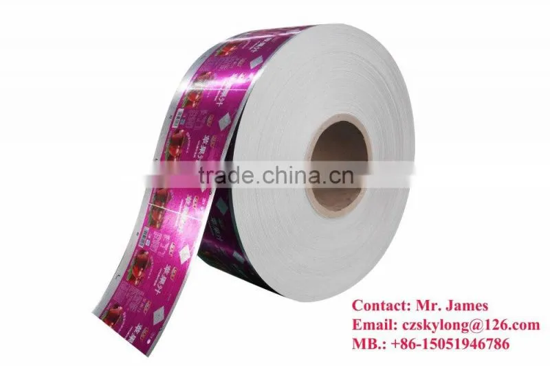 Colorfull aseptic packaging material