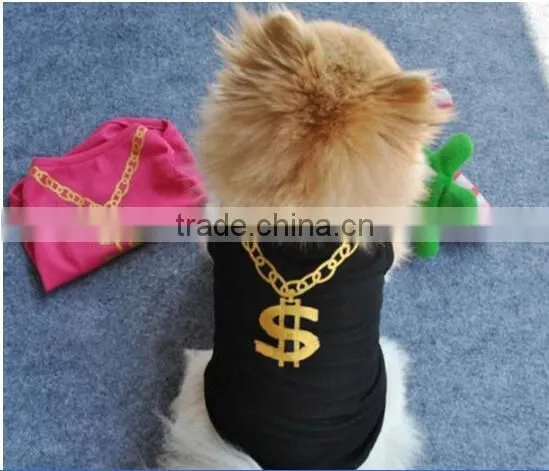2015 summer pet puppy small dog shirt cat pet print clothes export