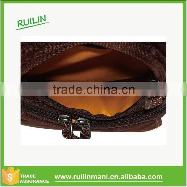 Leather patch Magnetic front closure leather bags for women shoulder waist bag with zippered coin pocket inside